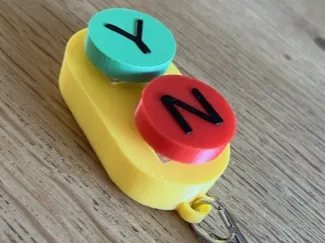yes no fidget clicker keychain