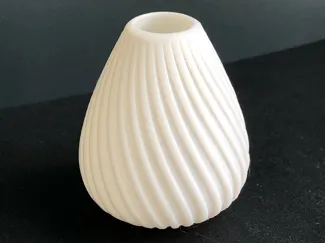 Vase with knurling for flowers or decoration