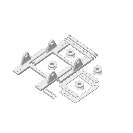 Miniatura 3 do modelo 3D 纯打印耗材支架料盘支撑+可调边框自适应料盘宽度+低成本+5.8L米桶或4盘密封箱