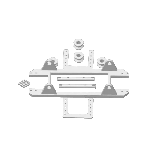 Miniatura 1 do modelo 3D 纯打印耗材支架料盘支撑+可调边框自适应料盘宽度+低成本+5.8L米桶或4盘密封箱