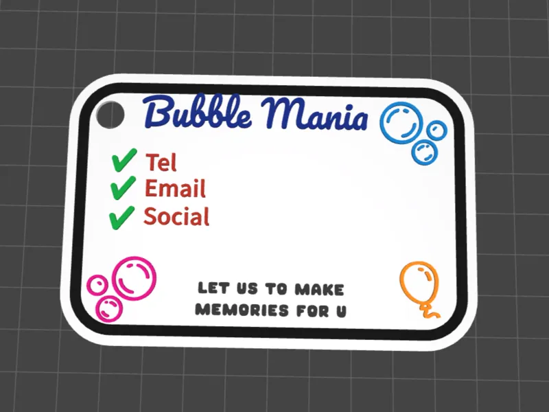 Vcard Of Bubble Mania