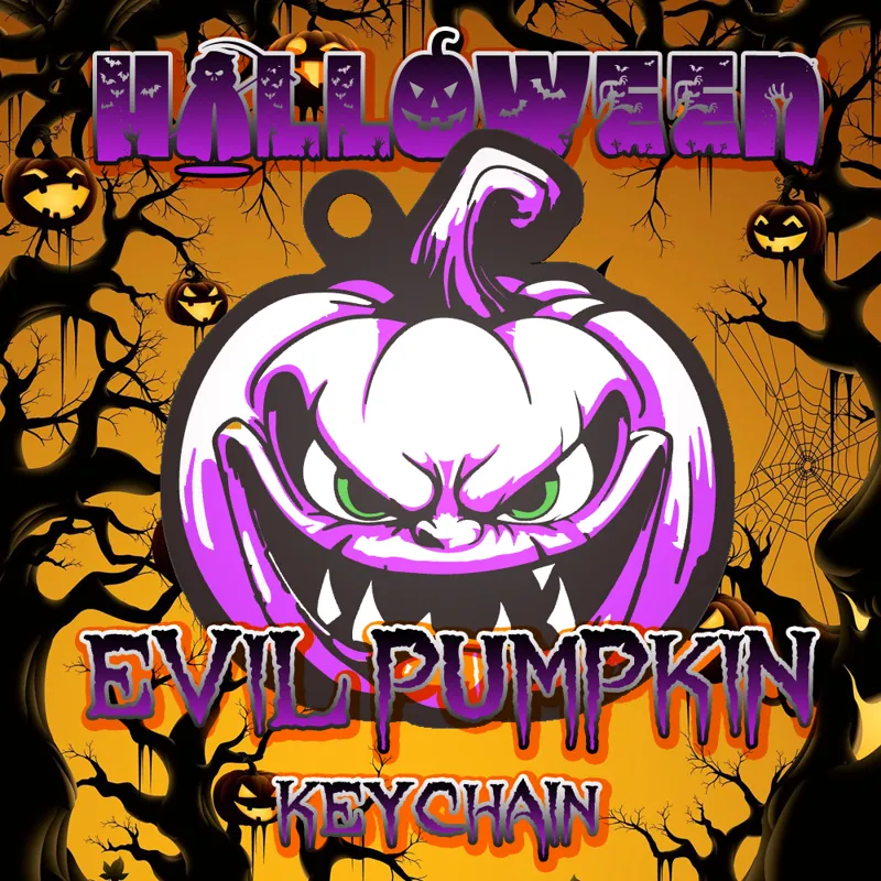 Halloween Evil Pumpkin Keychain