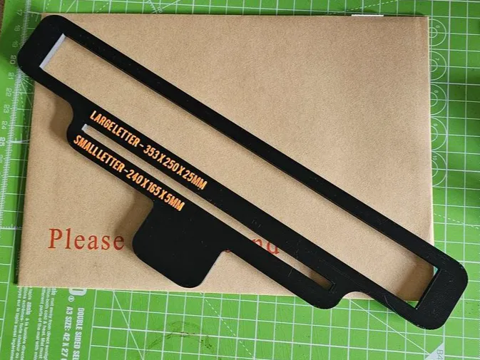 Royal Mail Letter Size Guide Template