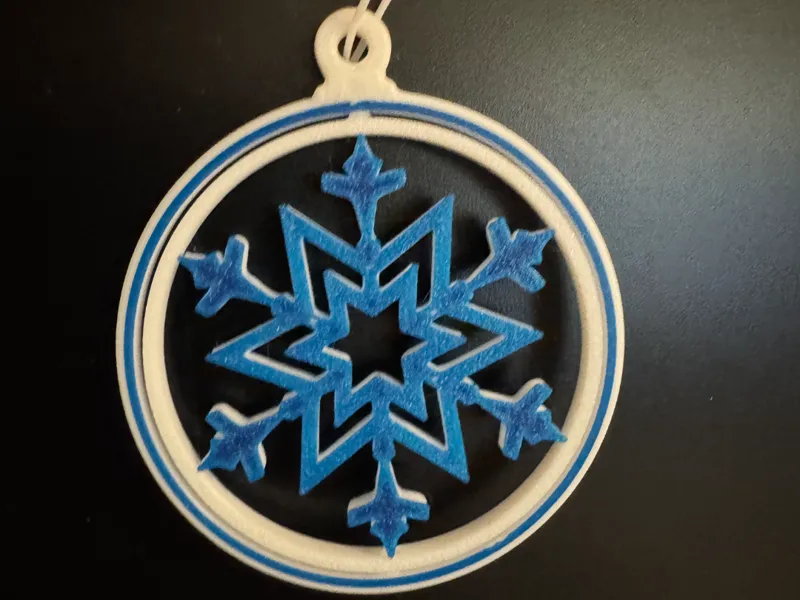 Christmas snowflake ornament rotating