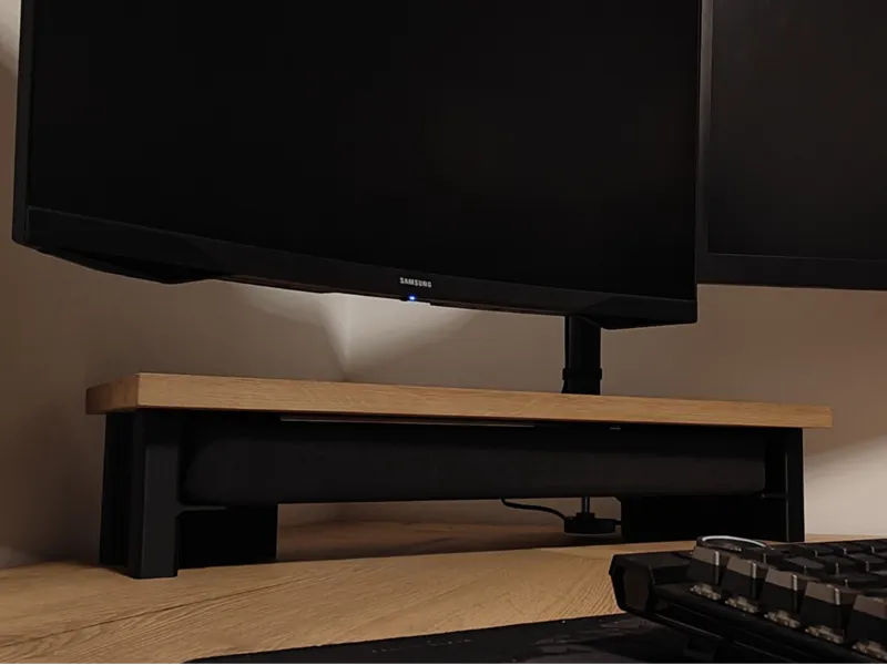 Monitor Riser & Amazon Fire TV Soundbar Mount