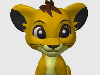 coloured simba statue