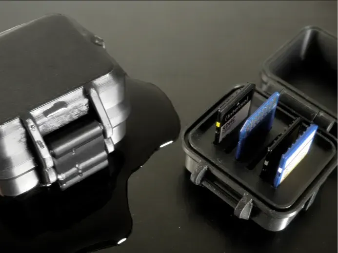 Splashproof Rugged Snap-Fit SD Card Storage Box