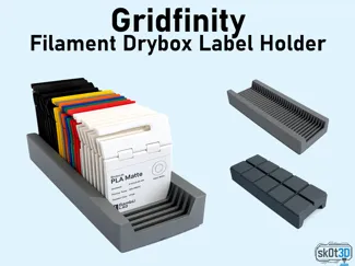 Gridfinity - 2x5 - Filament Drybox Label Holder