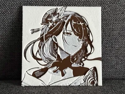 Raiden Shogun Portrait Canvas