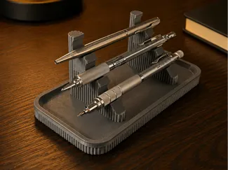Japandi Pen Holder & Desk Tray