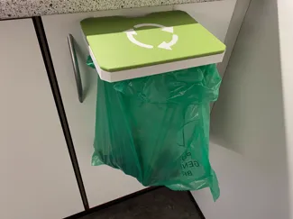 Over-the-Door Waste Bag Holder with Lid