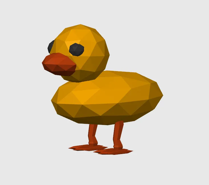 Duck One Color duck, in one or three colors (low poly) by konhos - MakerWorld