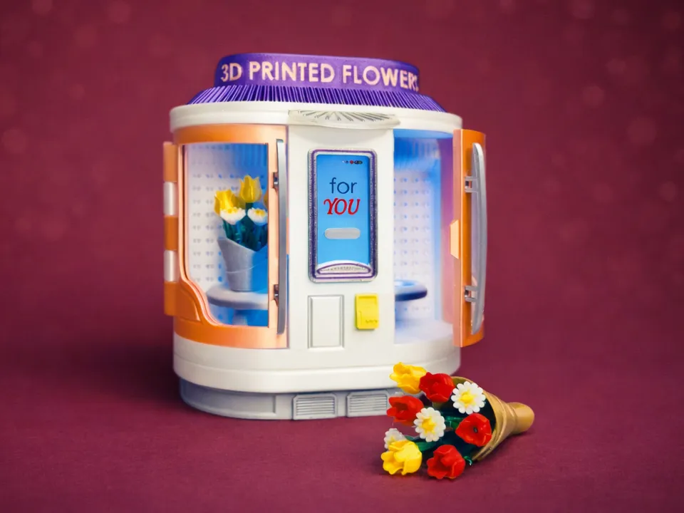 Fun Flower Machine Flower Vending Machine with Bouquets - Free 3D Print Model - MakerWorld