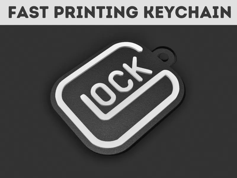 Fast-Print Glock Badge Keychain