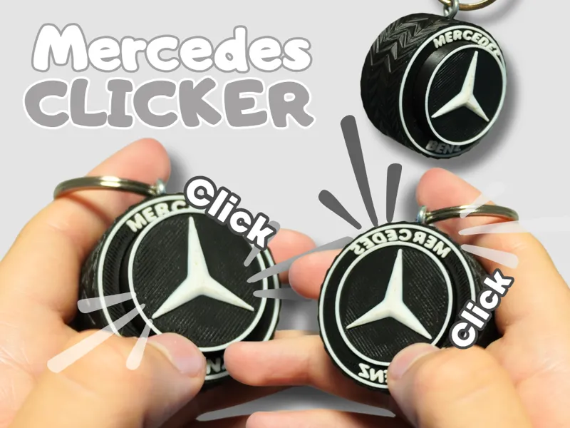 Mercedes Wheel Clicker Fidget Toy