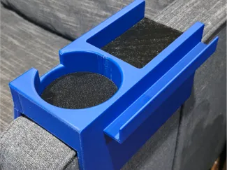 LoveSac Style Cup Holder for Angled Sides