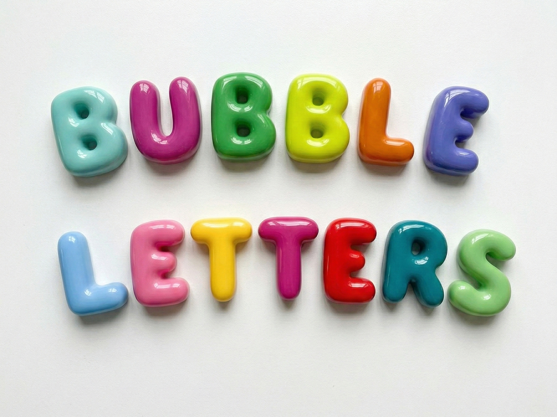 Bubble Letters Wall Art 