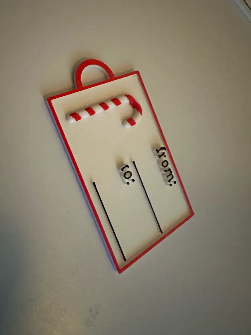 Gift Tag Candy Cane
