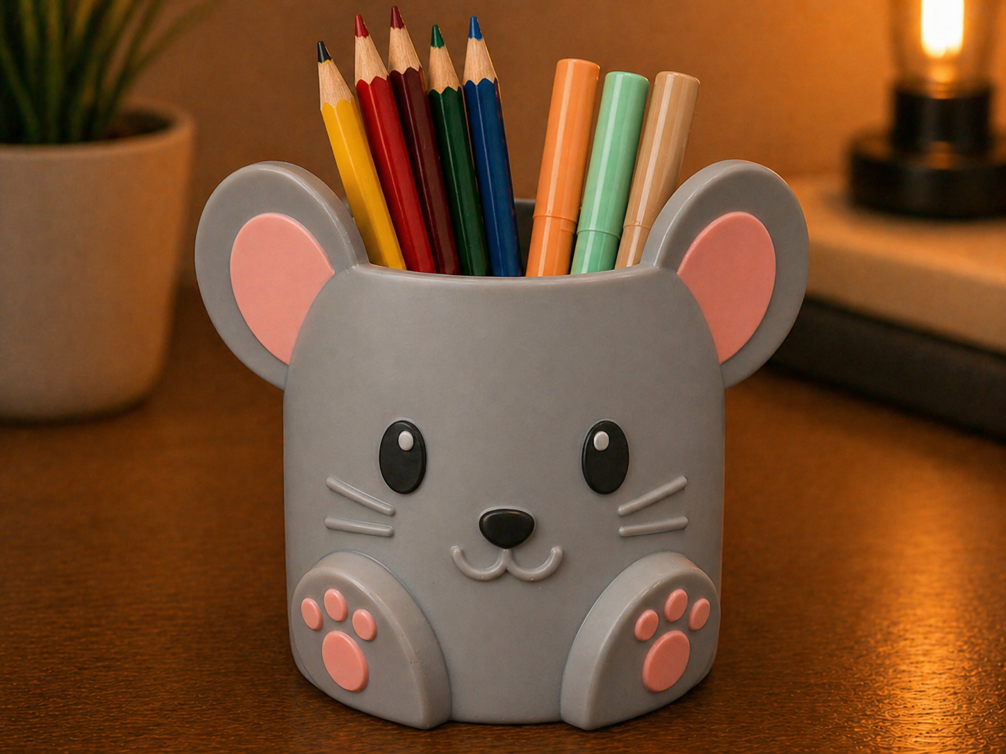 Cute Mouse Pen Holder –Desk Organizer