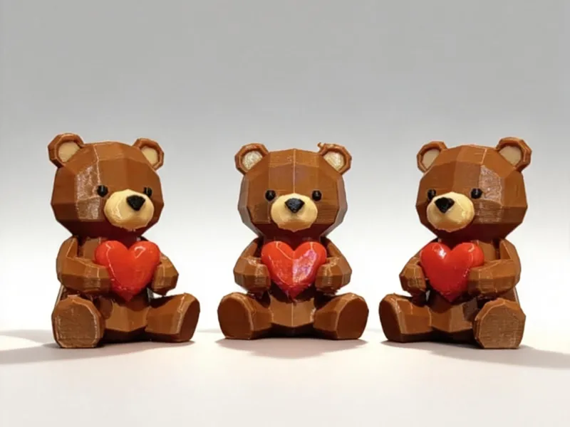 Low Poly Bear with Heart