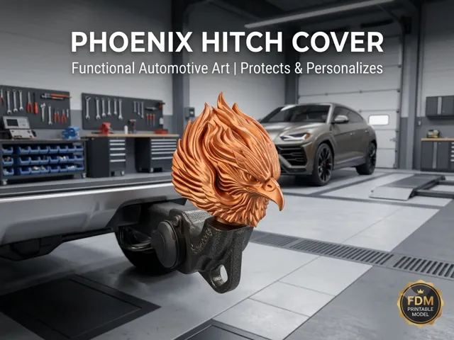Rising Phoenix Firebird Tow Hitch Cover