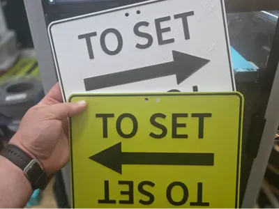 Film production - "To Set" sign