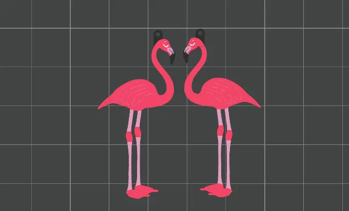 Flamingo Earrings view 3