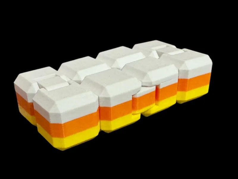 Candy Corn Halloween Infinity Fidget Cube