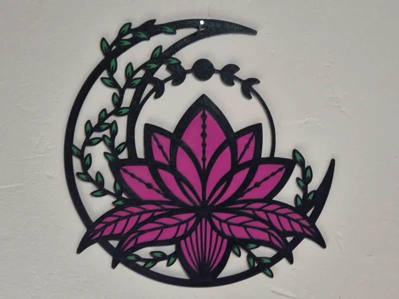 Lotus Flower Moon Wall Hanger