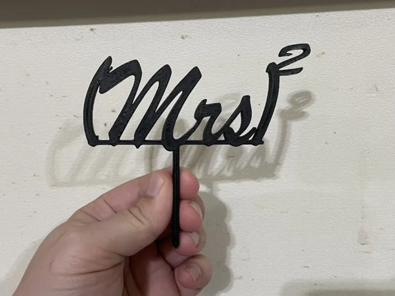 Mrs Squared Wedding Decoration / Cake Topper