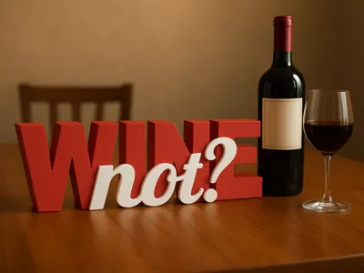 Wine Not ? – Decorative 3D Sign for Wine Lovers