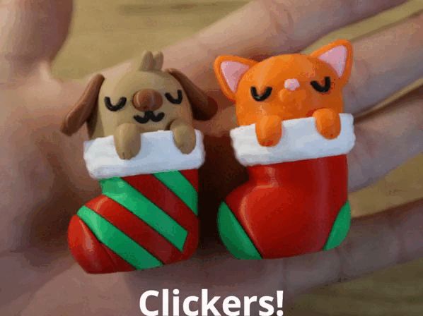 Sleepy Dog & Cat in Christmas Stockings