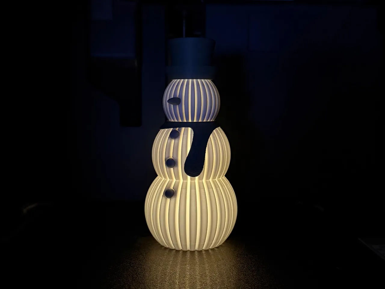 Christmas Snowman decoration (tealight compatible) view 3