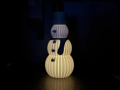 Christmas Snowman decoration (tealight compatible) view 3