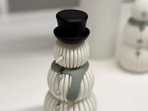 Christmas Snowman decoration (tealight compatible) view 4
