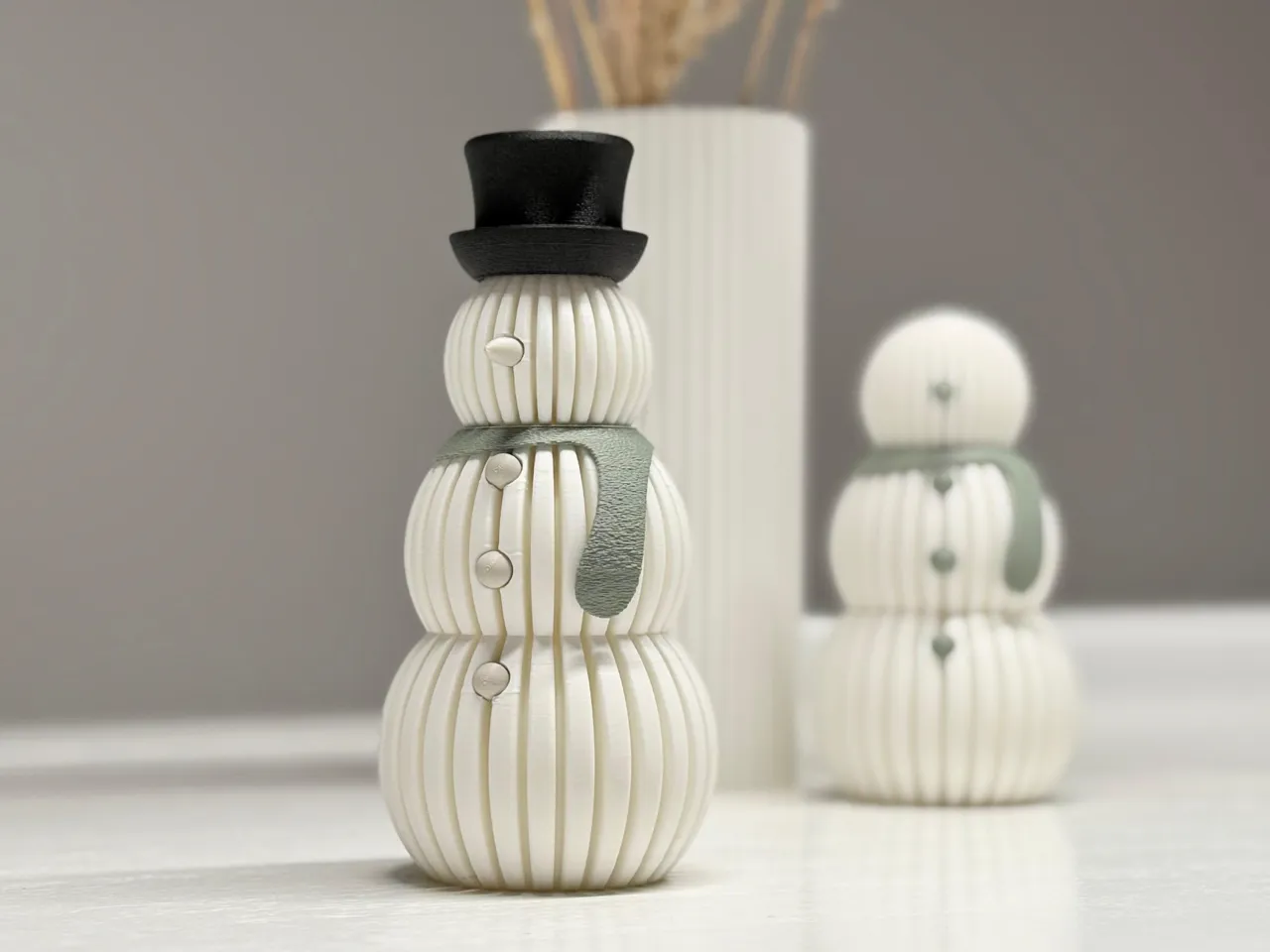 Christmas Snowman decoration (tealight compatible) view 2