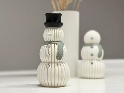 Christmas Snowman decoration (tealight compatible) view 2