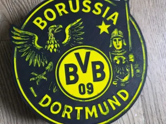 BVB Borosia Dortmund Logo im Vintage Style