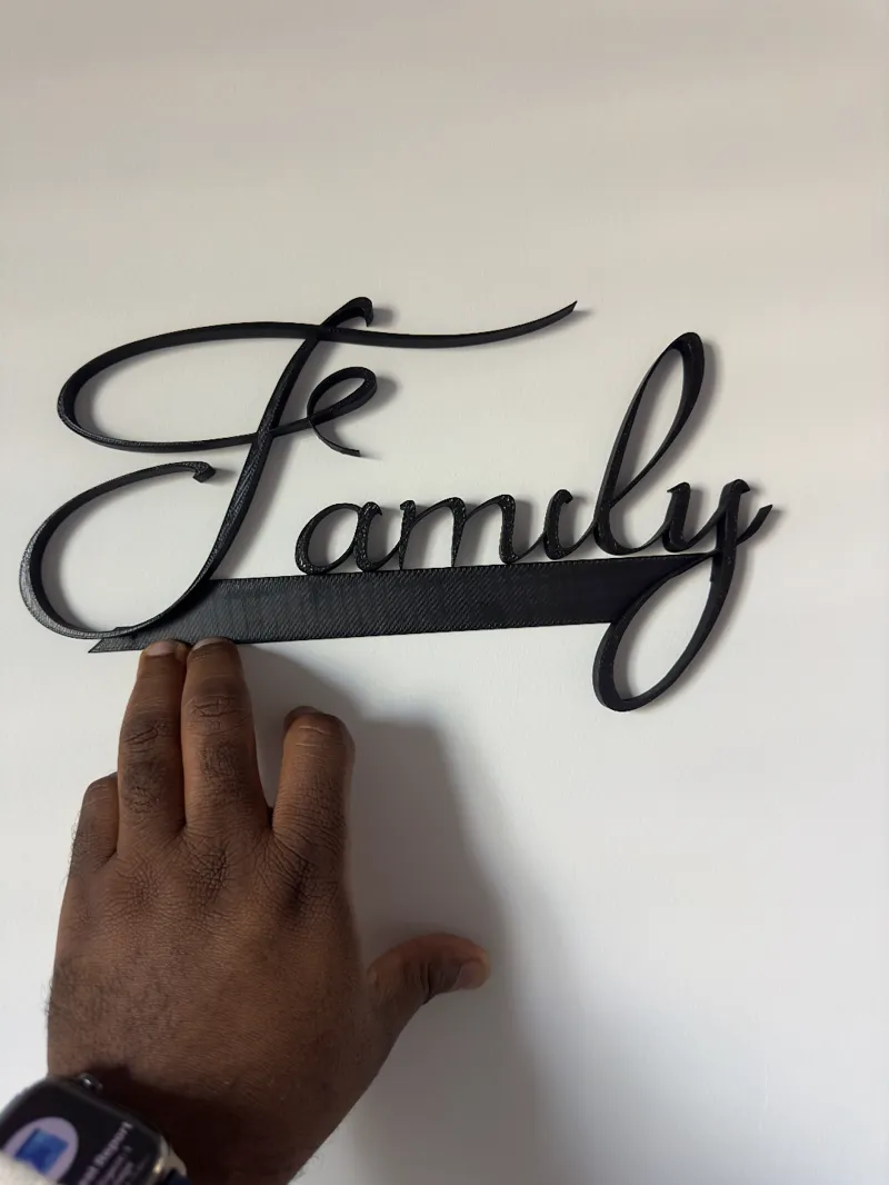 Family Wall Sign - Script Font