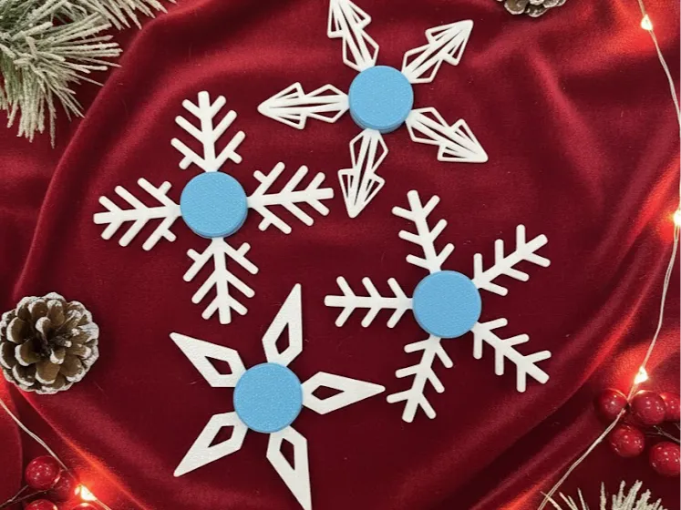 Snowflake Fidget Spinner & Snowflake Decoration 
