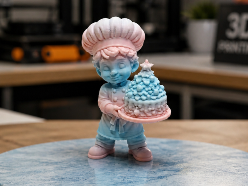 Baecker Junge mit festlicher Torte