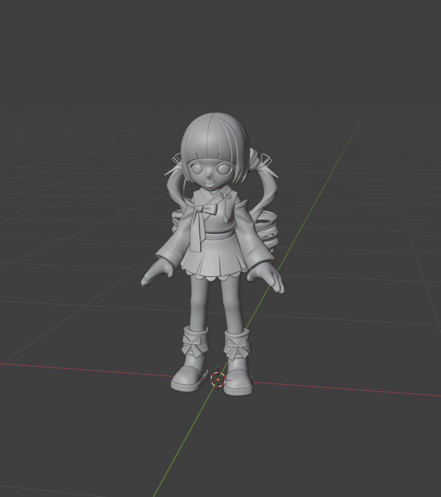 Miniatura 2 do modelo 3D 音速可爱手办美女模型（已分件）