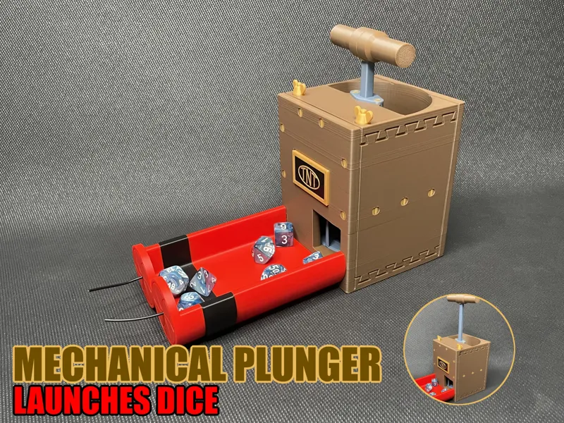 TNT Detonator Dice Tower with Interactive Plunger