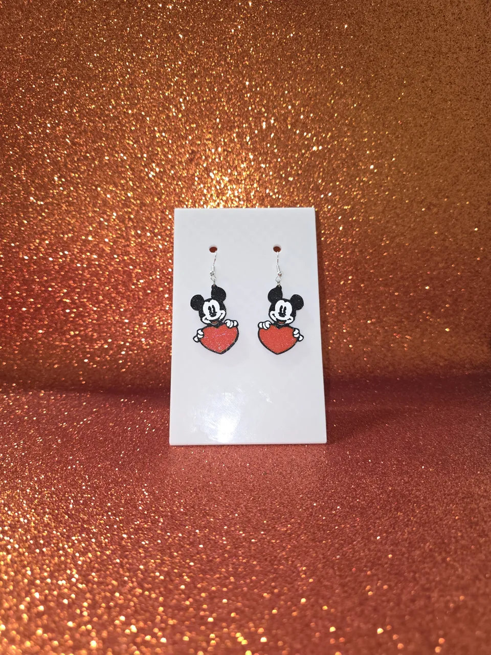 Mickey in love earrings view 2
