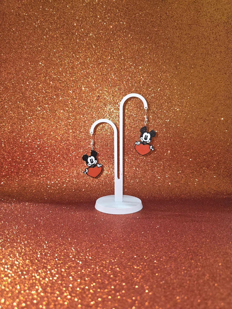Mickey in love earrings view 3