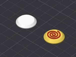 A1 EXTRUSDER GEAR CAP - with a blank and a spiral.