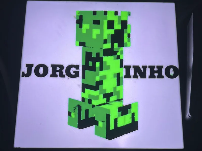 Minecraft Lightbox Creeper (custom name)