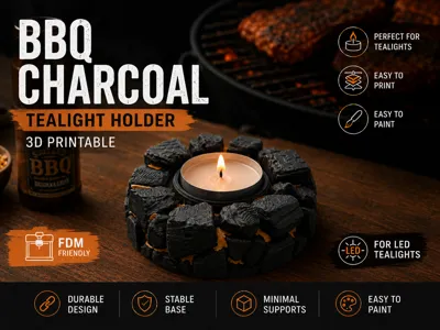 Glowing Charcoal Tealight Holder for BBQs