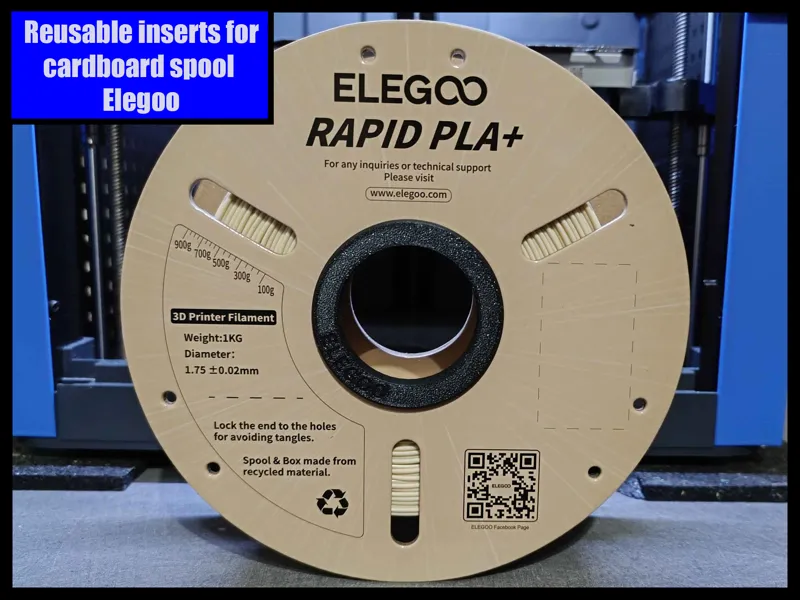 Reusable inserts for cardboard spool Elegoo