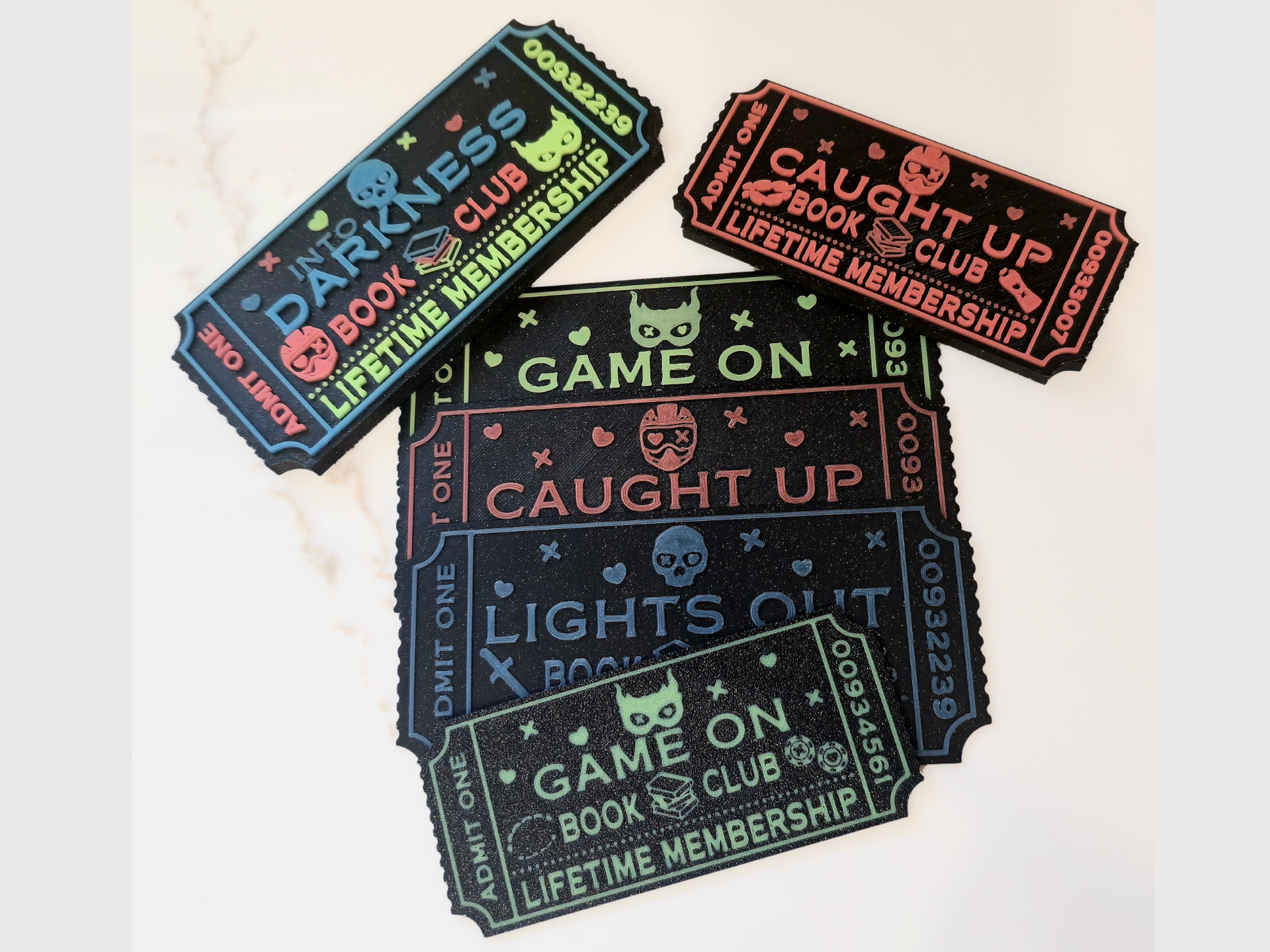 Into Darkness Ticket Bookmarks